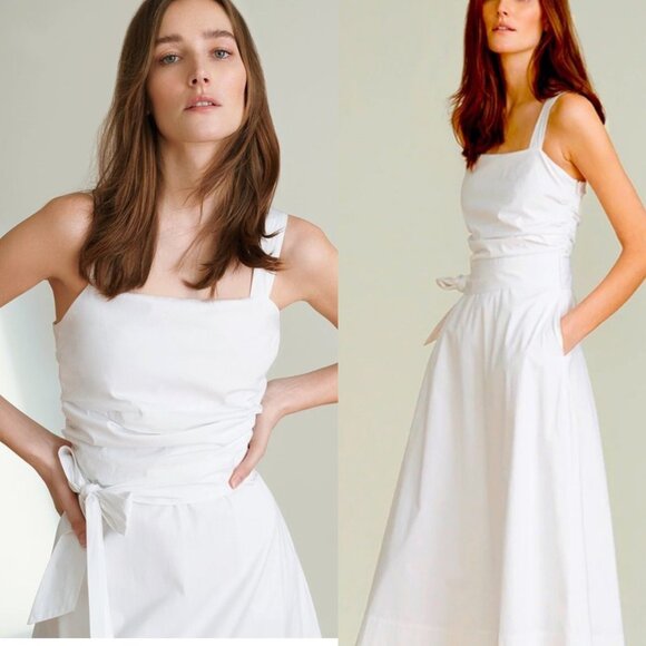Veronica Beard Dresses & Skirts - VERONICA BEARD Positano Ruched Bow Midi Dress